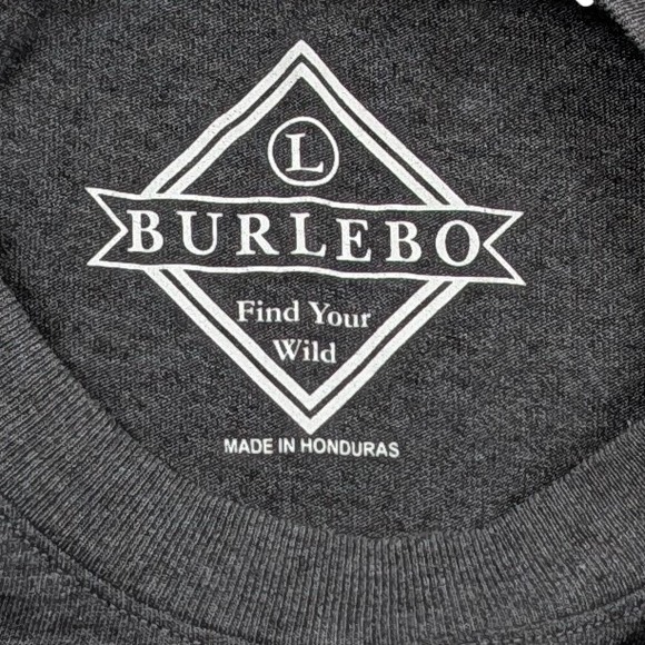 Burlebo Deer Buckhorn Long Sleeve T Shirt Mens Large Gray Outdoors Hunting - Picture 4 of 9